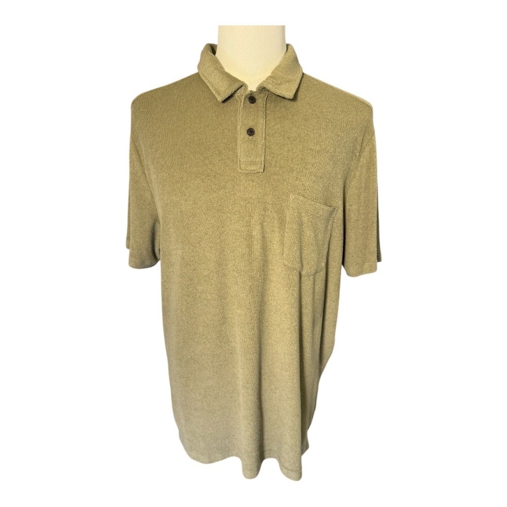 NEW Treasure & Bond Olive Green Polo Shirt Short Sleeve Casual Mens XL